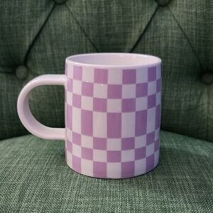 Purple Checkered Mug